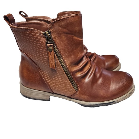Corkys To Be Hones Brown Pull On Chelsea Ankle Boots Size 8 - Picture 12 of 12